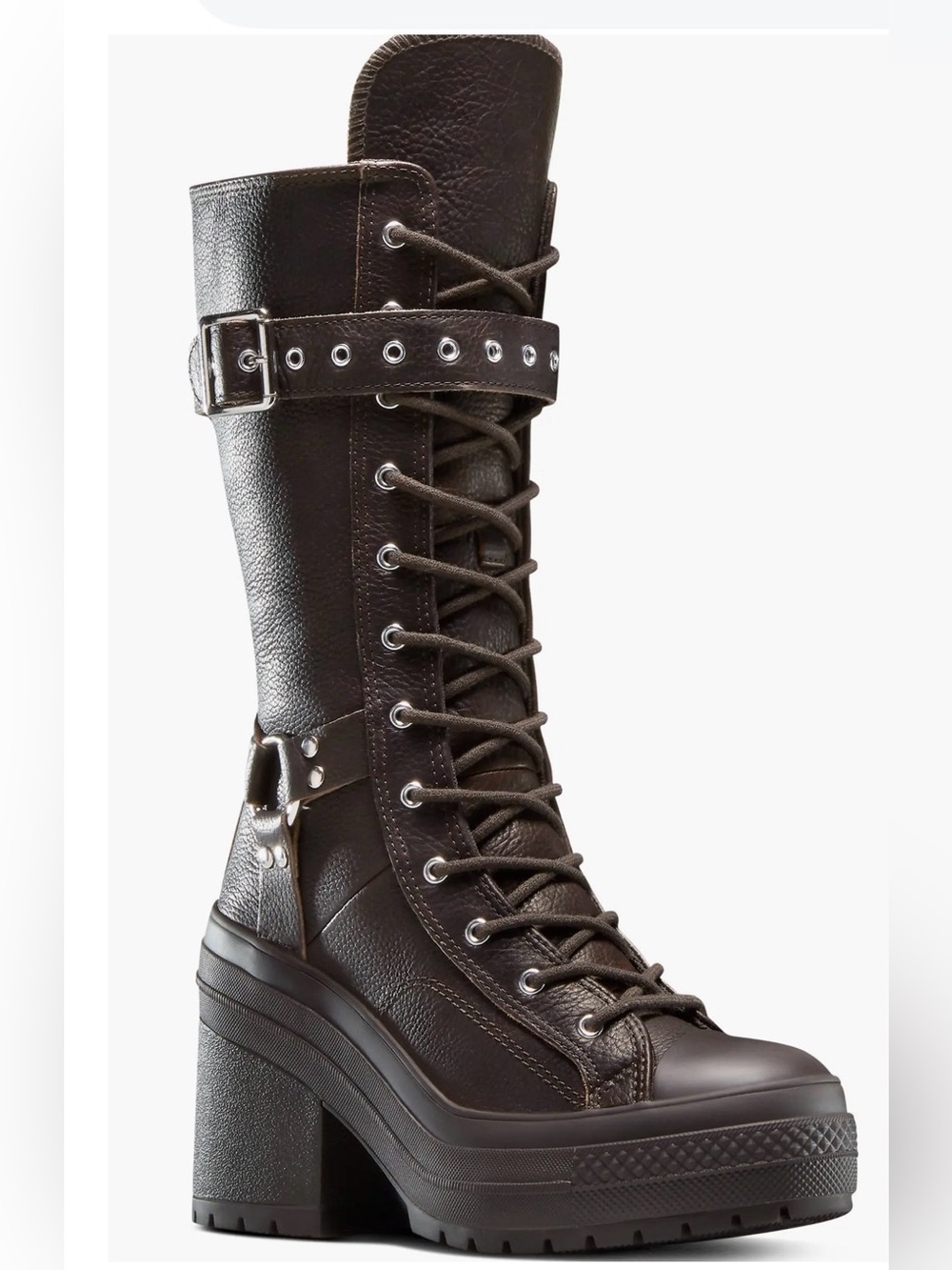 Women's Chuck 70 Leather De Luxe Heel Boot Brown